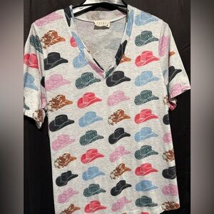 Cowgirl hat t-shirt- never worn